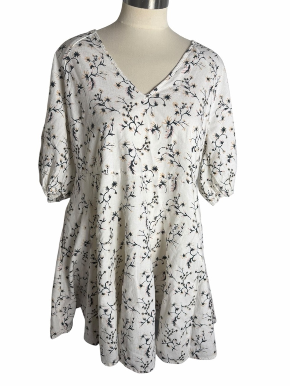 NWT Floral Mini Dress Puff Sleeve Cottagecore Prairie Small